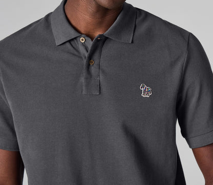 PAUL SMITH PS ZEBRA PIQUE COTTON POLO SHIRT CHARCOAL GREY L RRP £90 BNWT