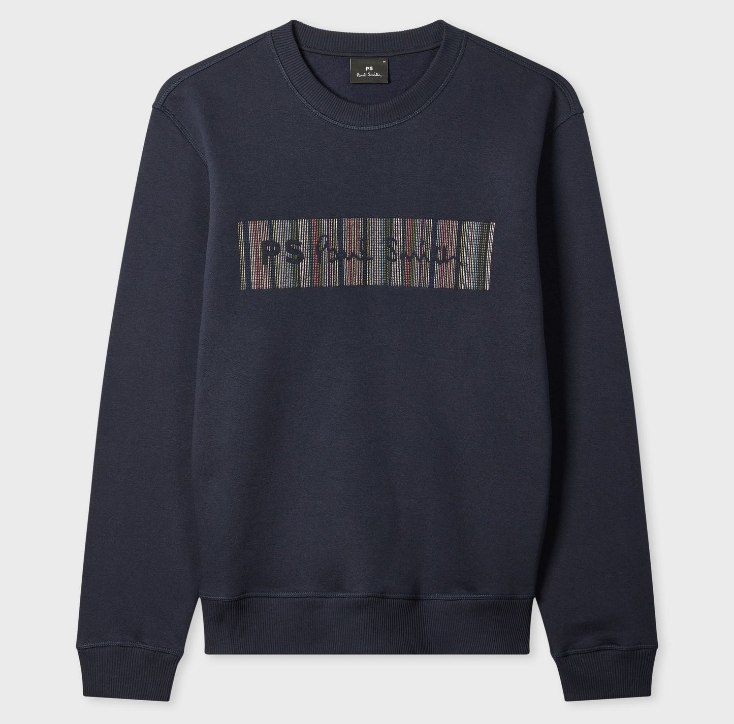PAUL SMITH PS STITCH STRIPE EMBROIDERED SWEATSHIRT NAVY BLUE LARGE RRP £145 BNWT