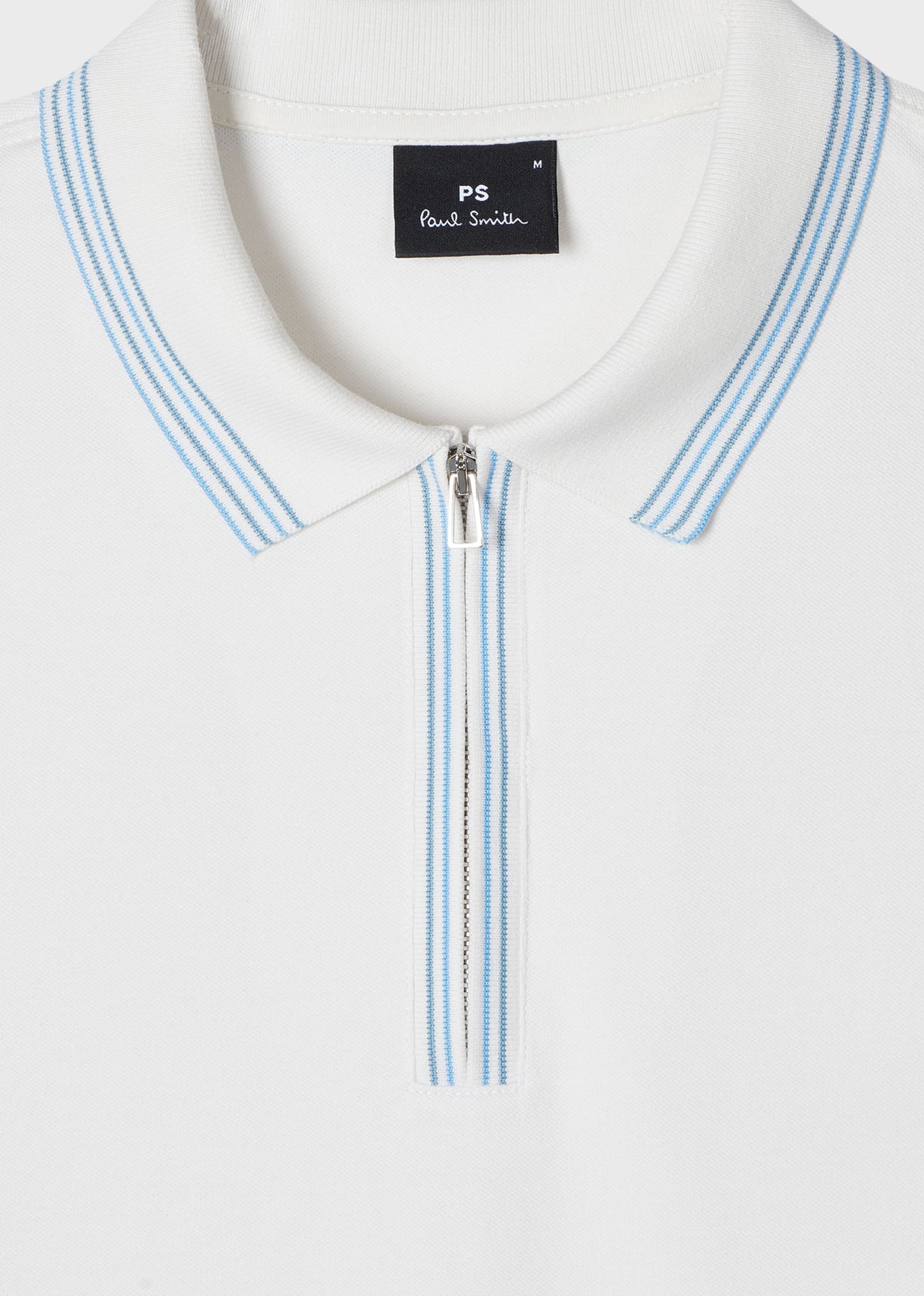 PAUL SMITH PS HALF ZIP ORGANIC COTTON POLO SHIRT ECRU OFF WHITE 2XL RRP £100 NEW