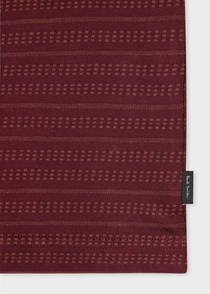 PAUL SMITH PS JACQUARD STRIPE ORGANIC COTTON T-SHIRT BURGUNDY RRP £95 BNWT