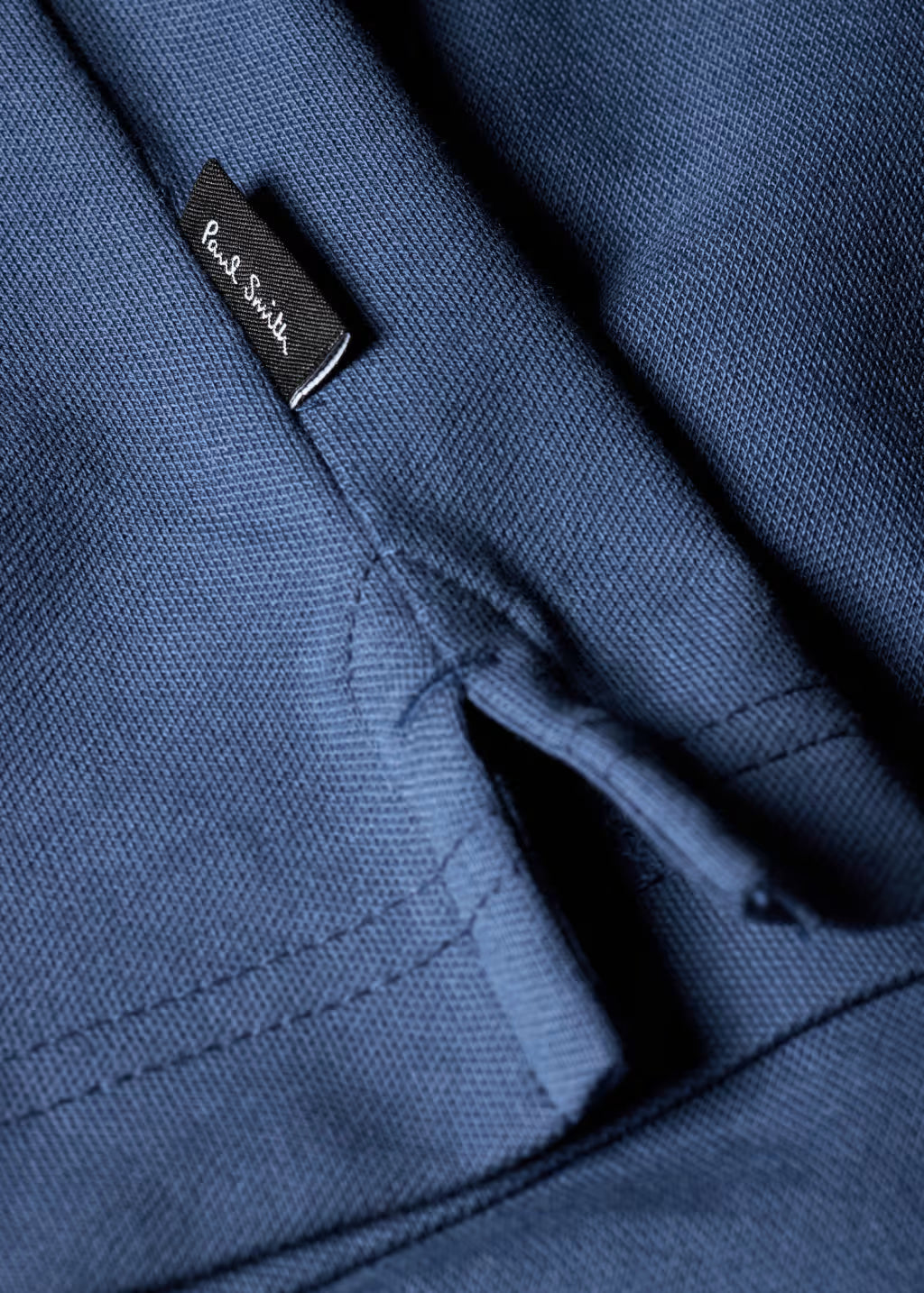 PAUL SMITH BUTTON THROUGH TIPPED POLO SHIRT MID BLUE (46A) 2XL RRP £115 BNWT