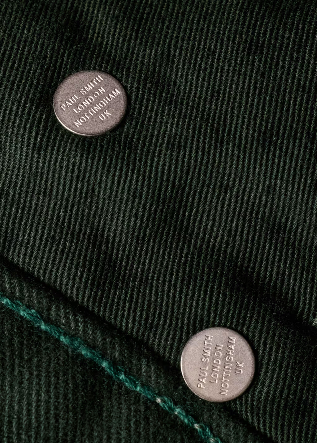 PAUL SMITH PS RELAXED FIT PLEAT FRONT JEANS DARK GREEN 38W 32L (38R) RRP £145