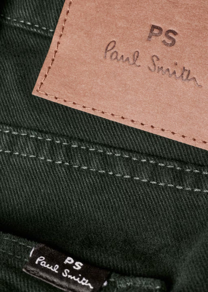 PAUL SMITH PS RELAXED FIT PLEAT FRONT JEANS DARK GREEN 38W 32L (38R) RRP £145