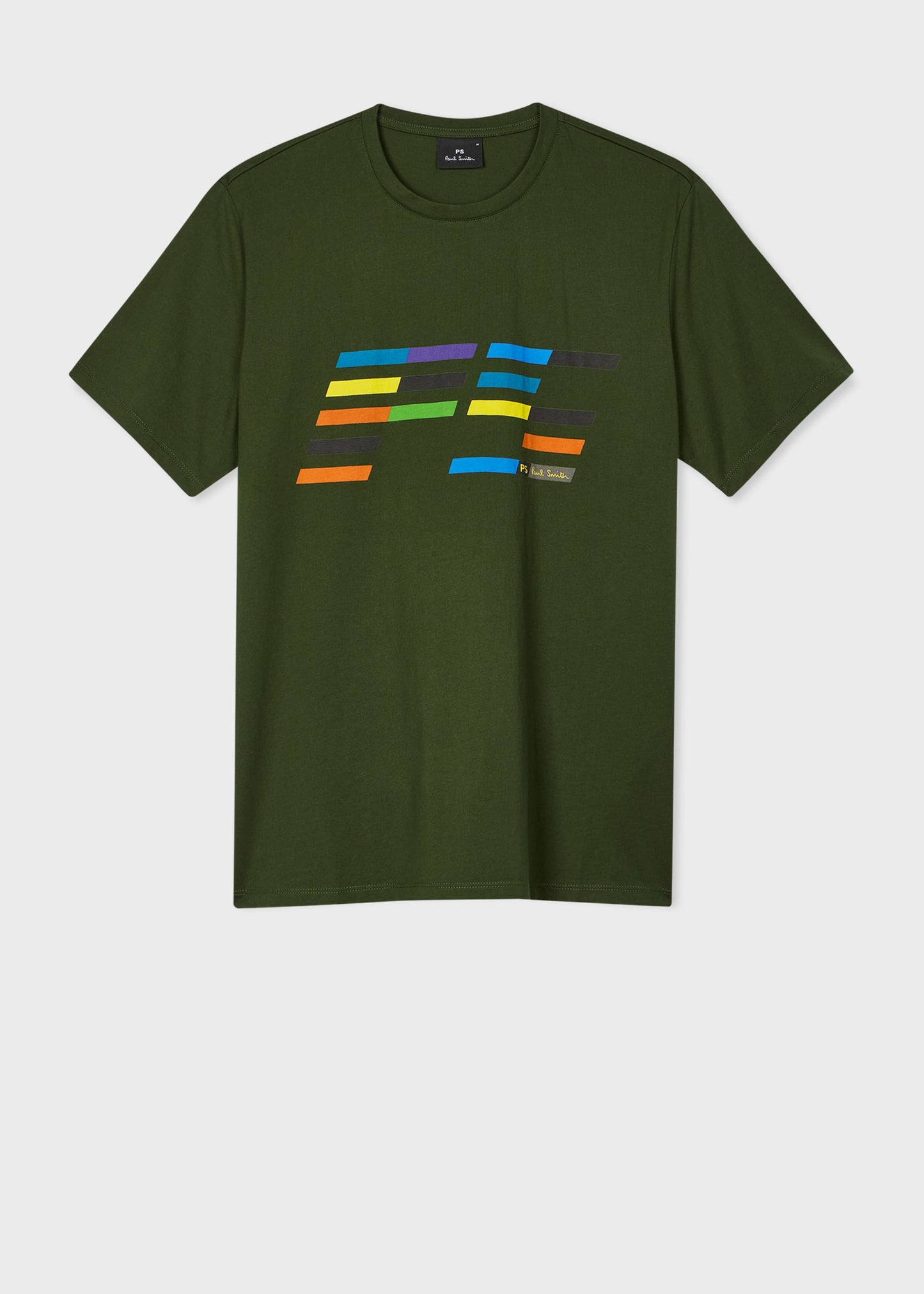 PAUL SMITH PS TILT LOGO COTTON T-SHIRT DARK GREEN RRP £75 BNWT