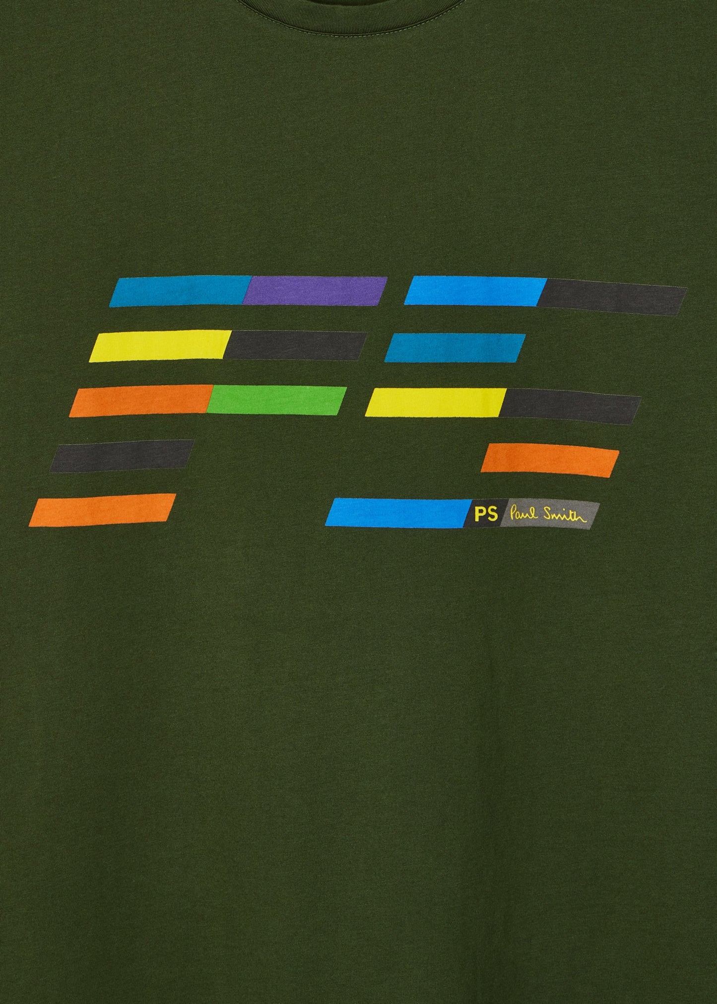 PAUL SMITH PS TILT LOGO COTTON T-SHIRT DARK GREEN RRP £75 BNWT