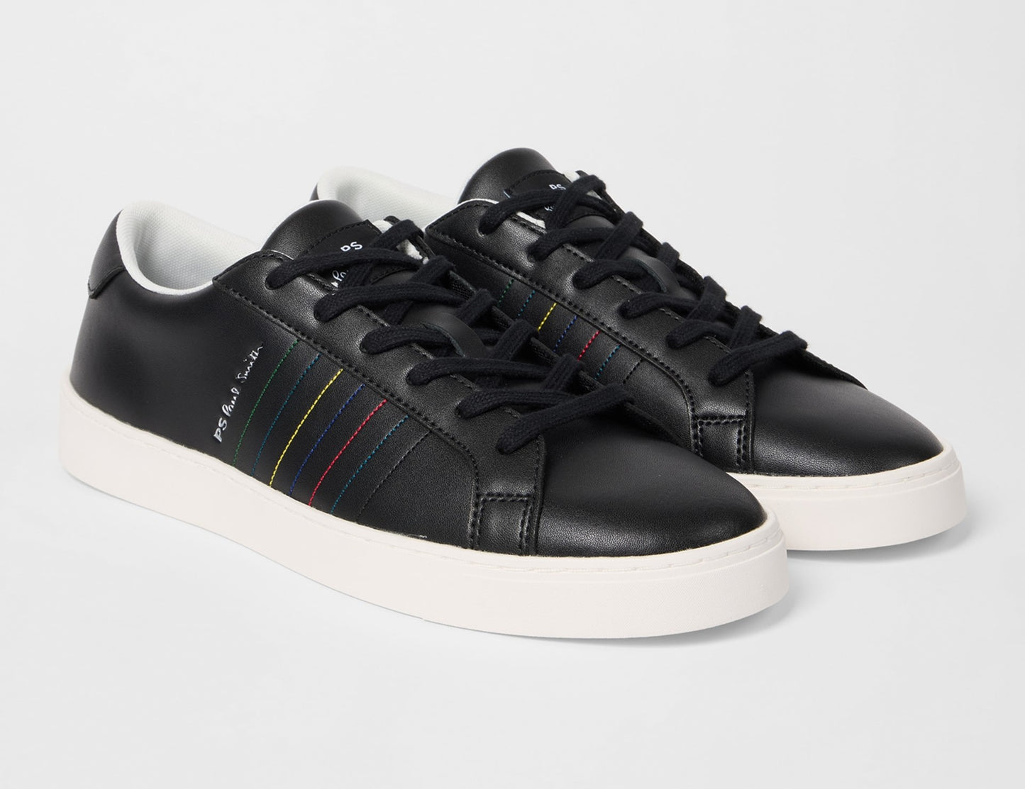 PAUL SMITH PS AARON LEATHER TRAINERS BLACK RRP £149 BNIB