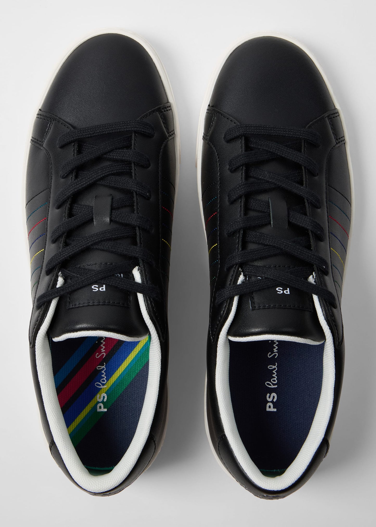 PAUL SMITH PS AARON LEATHER TRAINERS BLACK RRP £149 BNIB