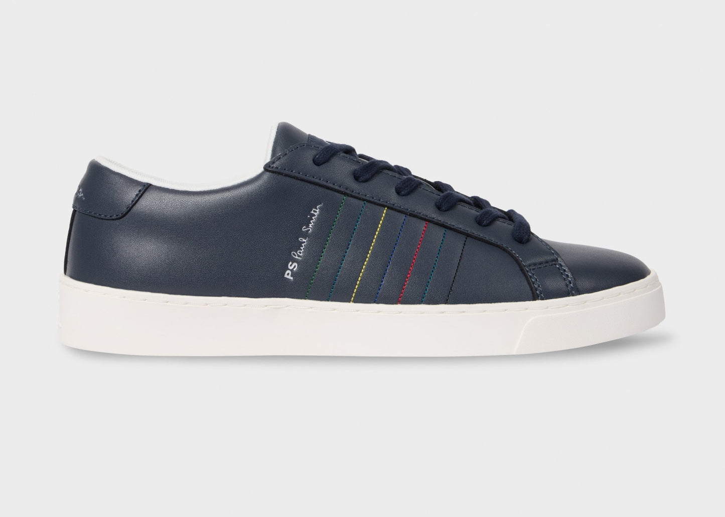 PAUL SMITH PS AARON LEATHER TRAINERS NAVY BLUE RRP £149 BNIB