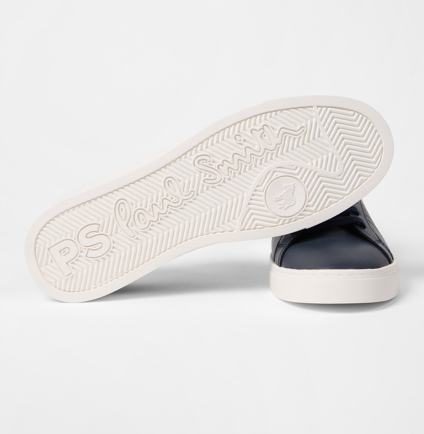 PAUL SMITH PS AARON LEATHER TRAINERS NAVY BLUE RRP £149 BNIB