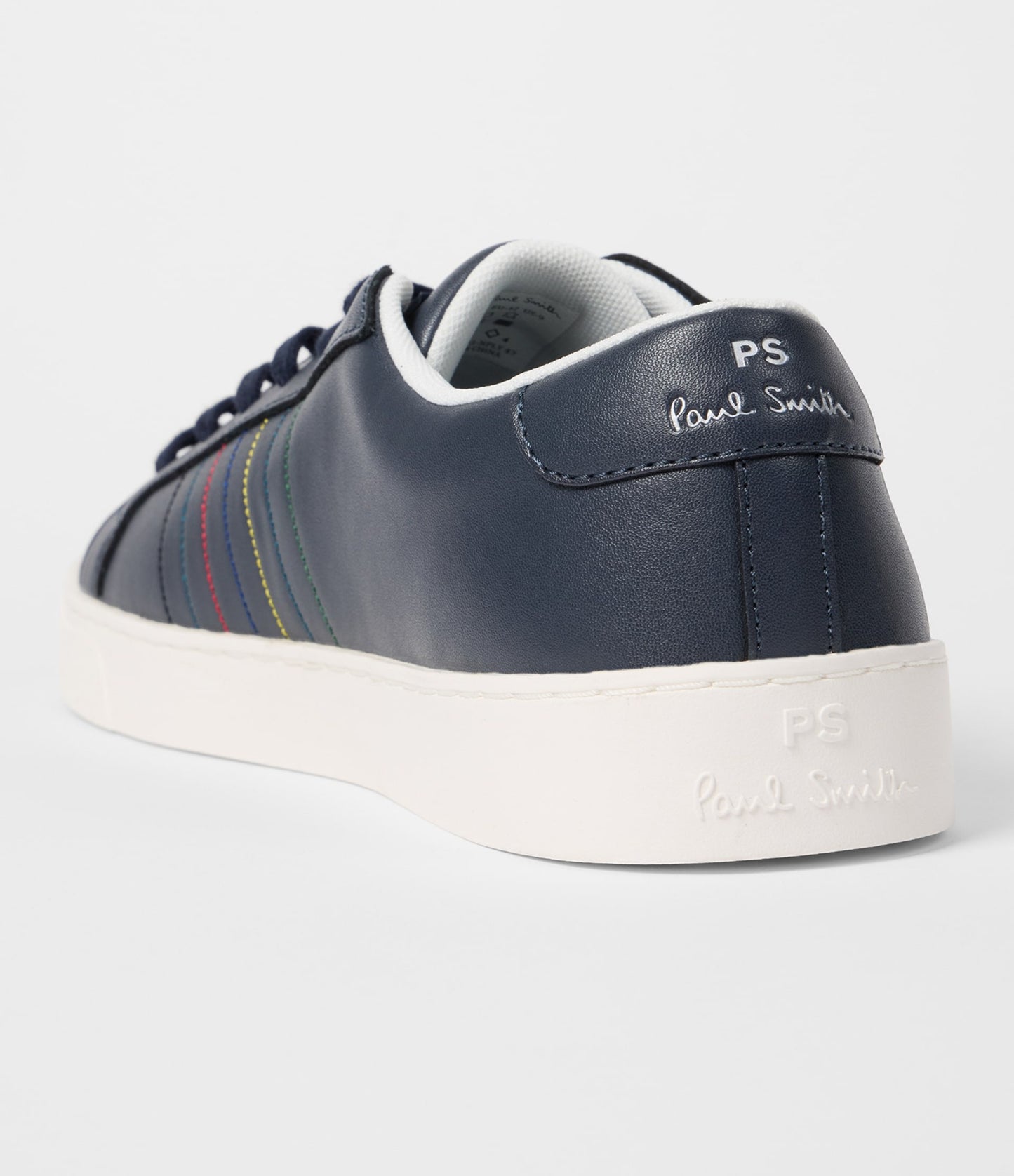 PAUL SMITH PS AARON LEATHER TRAINERS NAVY BLUE RRP £149 BNIB