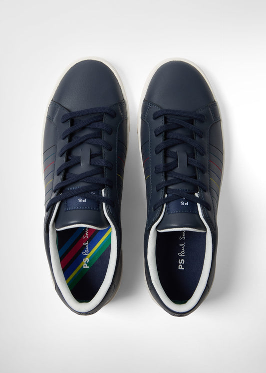 PAUL SMITH PS AARON LEATHER TRAINERS NAVY BLUE RRP £149 BNIB