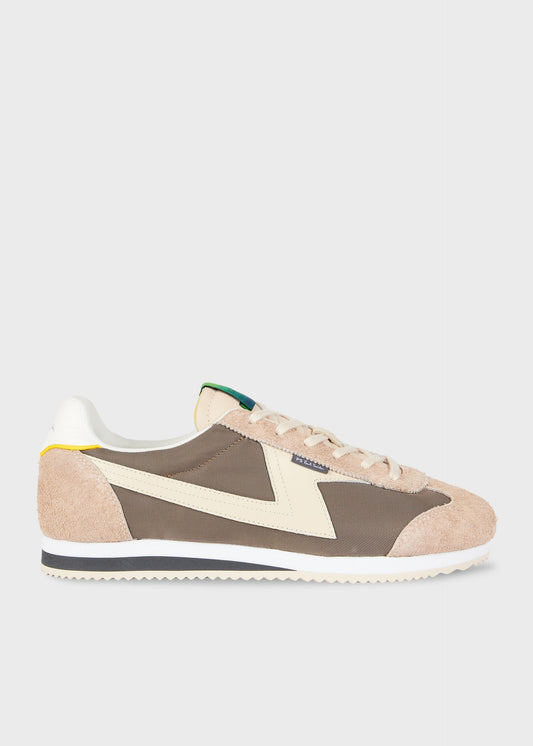 PAUL SMITH PS ATLANTA SUEDE LEATHER & NYLON TRAINERS TAUPE UK 9 RRP £185 BNIB