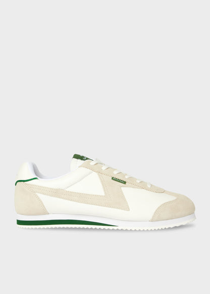 PAUL SMITH PS ATLANTA LEATHER & SUEDE TRAINERS TONAL WHITE UK 9 RRP £185 BNIB