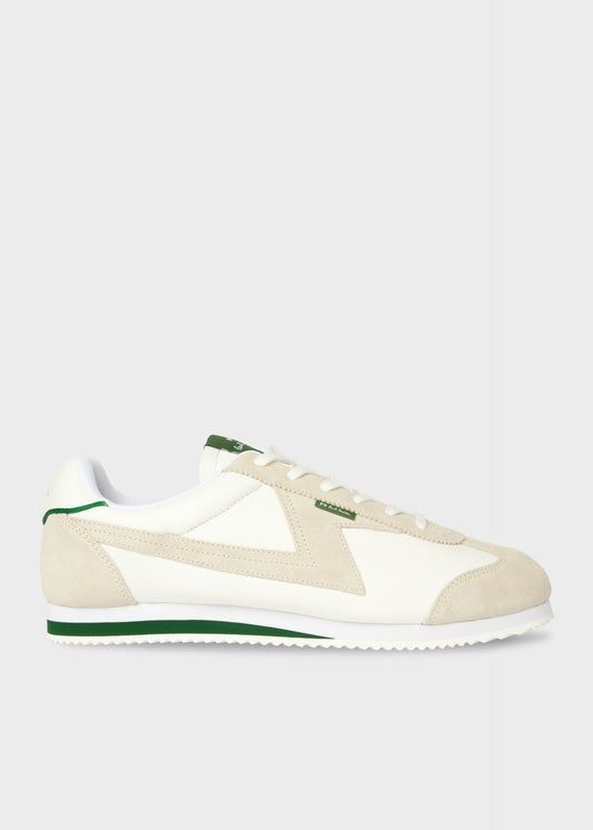 PAUL SMITH PS ATLANTA LEATHER & SUEDE TRAINERS TONAL WHITE UK 9 RRP £185 BNIB