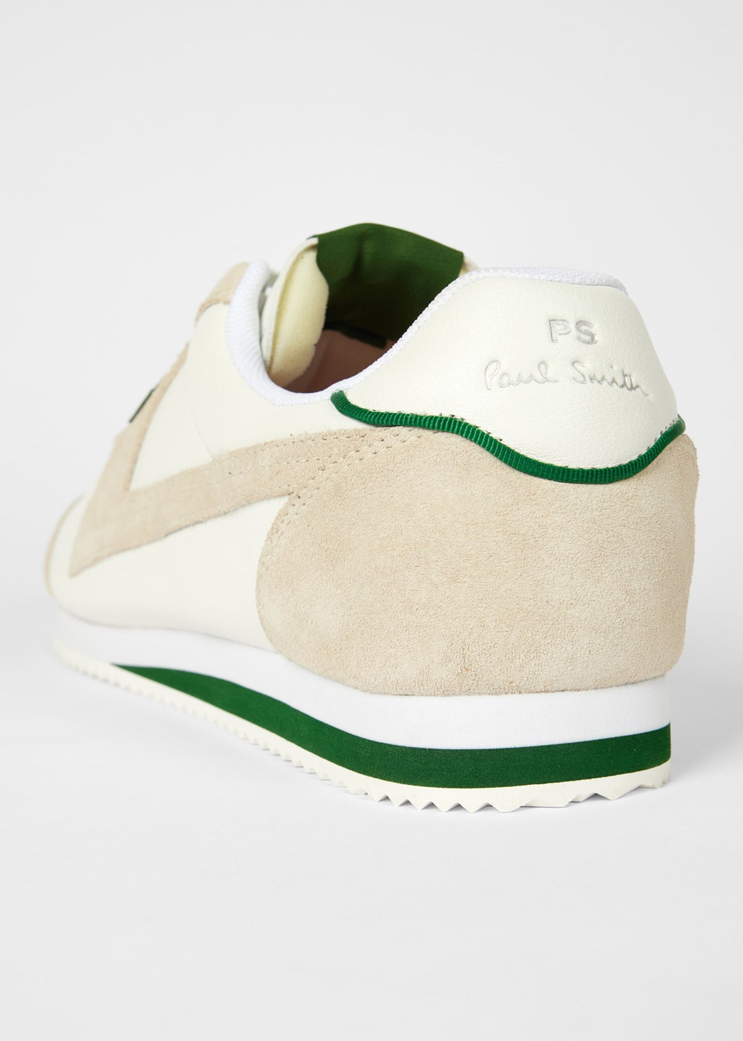 PAUL SMITH PS ATLANTA LEATHER & SUEDE TRAINERS TONAL WHITE UK 9 RRP £185 BNIB