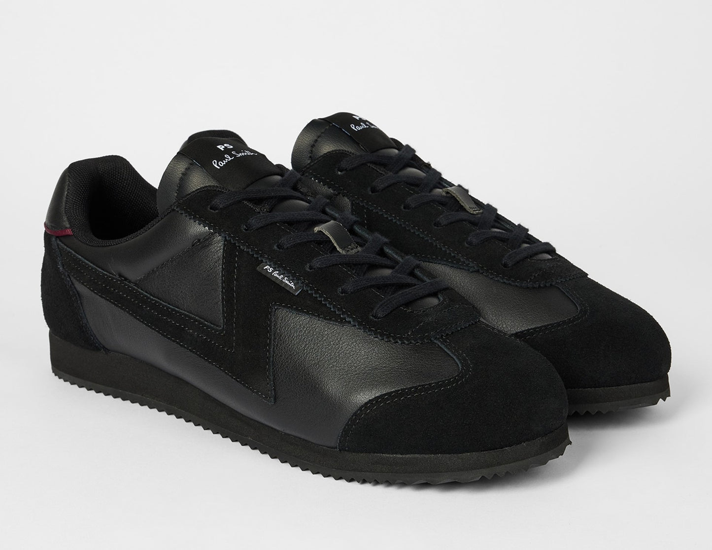 PAUL SMITH PS ATLANTA LEATHER & SUEDE TRAINERS BLACK UK 9 RRP £185 BNIB