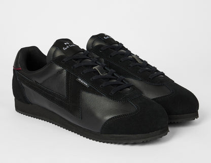 PAUL SMITH PS ATLANTA LEATHER & SUEDE TRAINERS BLACK UK 9 RRP £185 BNIB