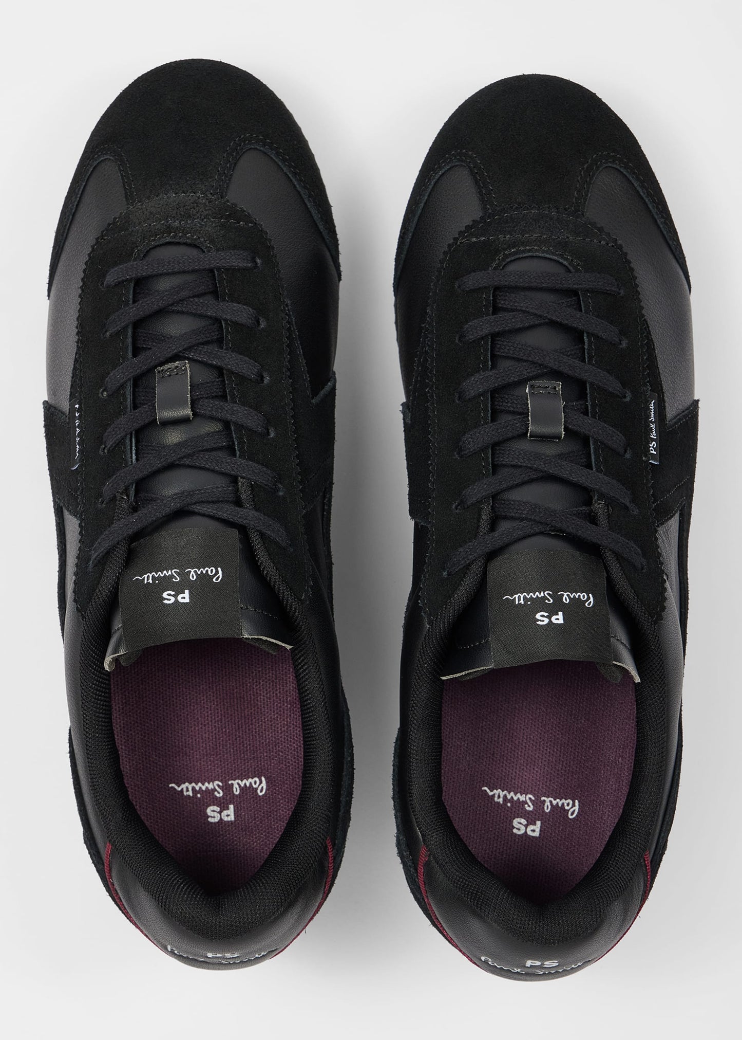 PAUL SMITH PS ATLANTA LEATHER & SUEDE TRAINERS BLACK UK 9 RRP £185 BNIB