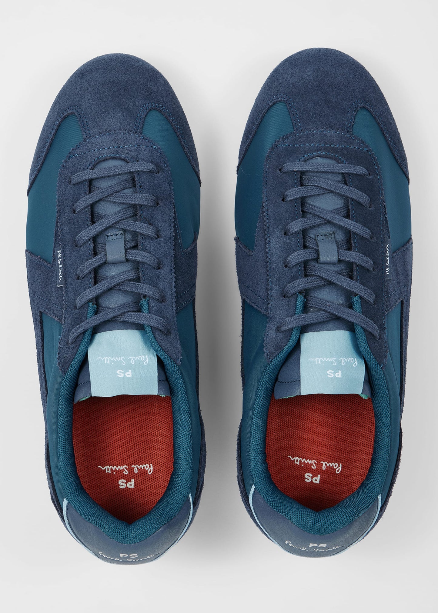 PAUL SMITH PS ATLANTA NYLON & SUEDE TRAINERS TEAL BLUE RRP £185 BNIB