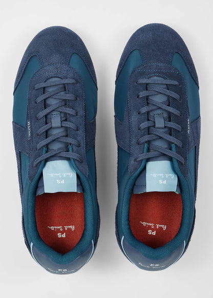 PAUL SMITH PS ATLANTA NYLON & SUEDE TRAINERS TEAL BLUE RRP £185 BNIB