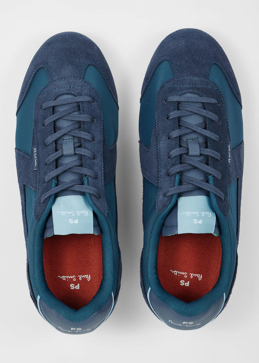 PAUL SMITH PS ATLANTA NYLON & SUEDE TRAINERS TEAL BLUE RRP £185 BNIB