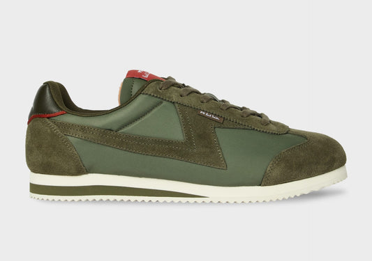 PAUL SMITH PS ATLANTA NYLON & SUEDE TRAINERS KHAKI GREEN UK 9 RRP £185 BNIB