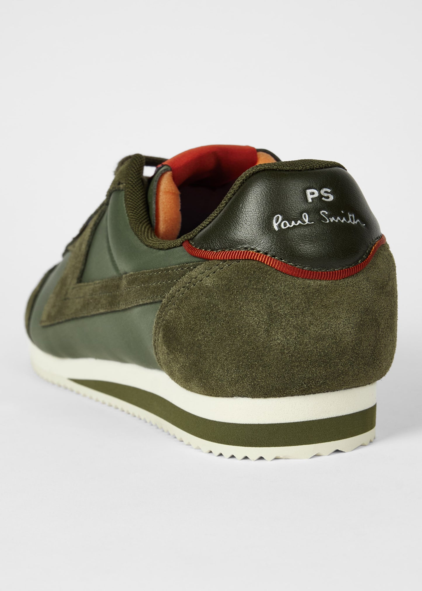 PAUL SMITH PS ATLANTA NYLON & SUEDE TRAINERS KHAKI GREEN UK 9 RRP £185 BNIB