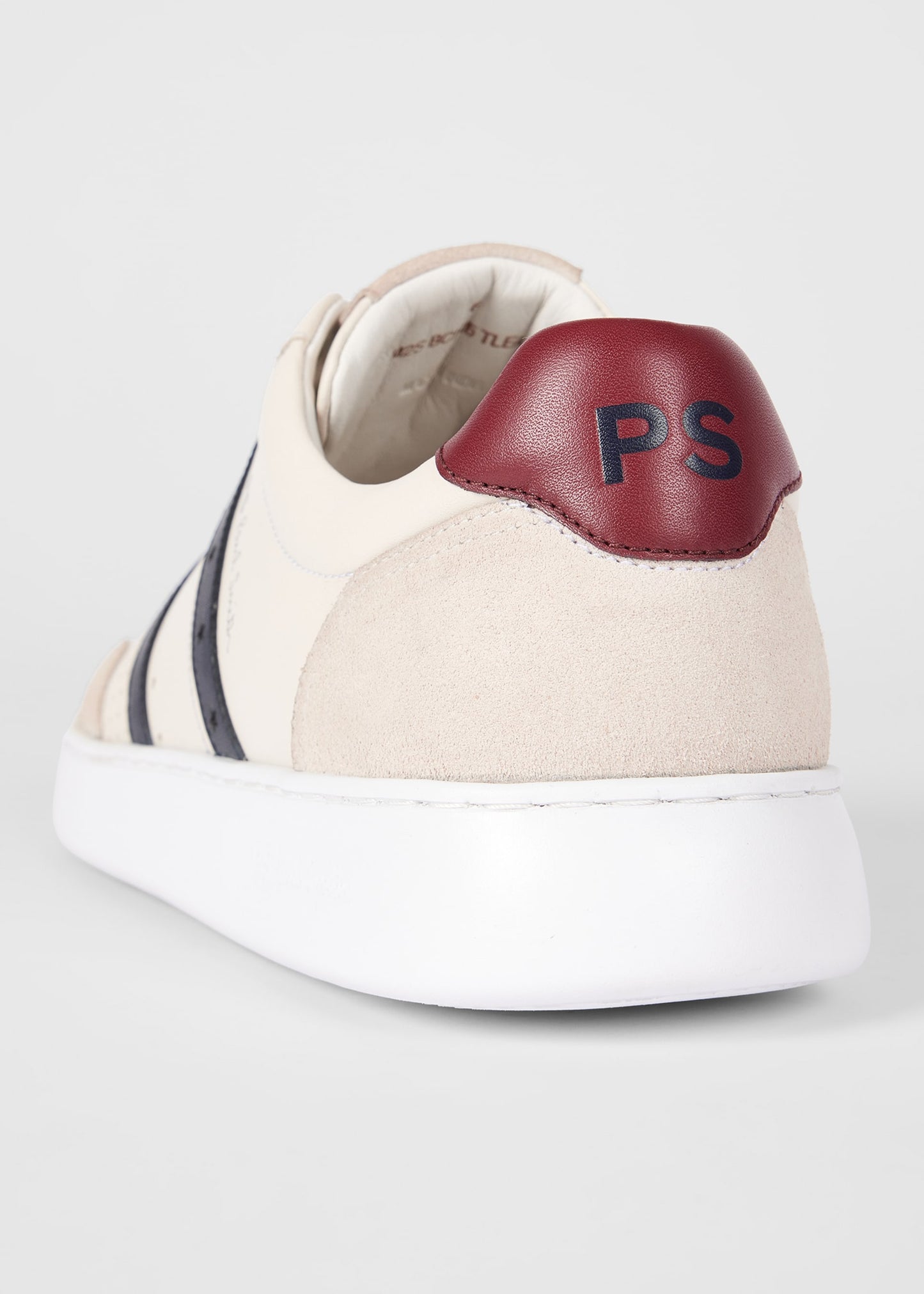 PAUL SMITH PS BIRCH LEATHER TRAINERS CREAM UK 8 RRP £150 BNIB