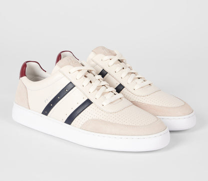 PAUL SMITH PS BIRCH LEATHER TRAINERS CREAM UK 8 RRP £150 BNIB