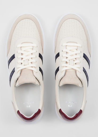 PAUL SMITH PS BIRCH LEATHER TRAINERS CREAM UK 8 RRP £150 BNIB