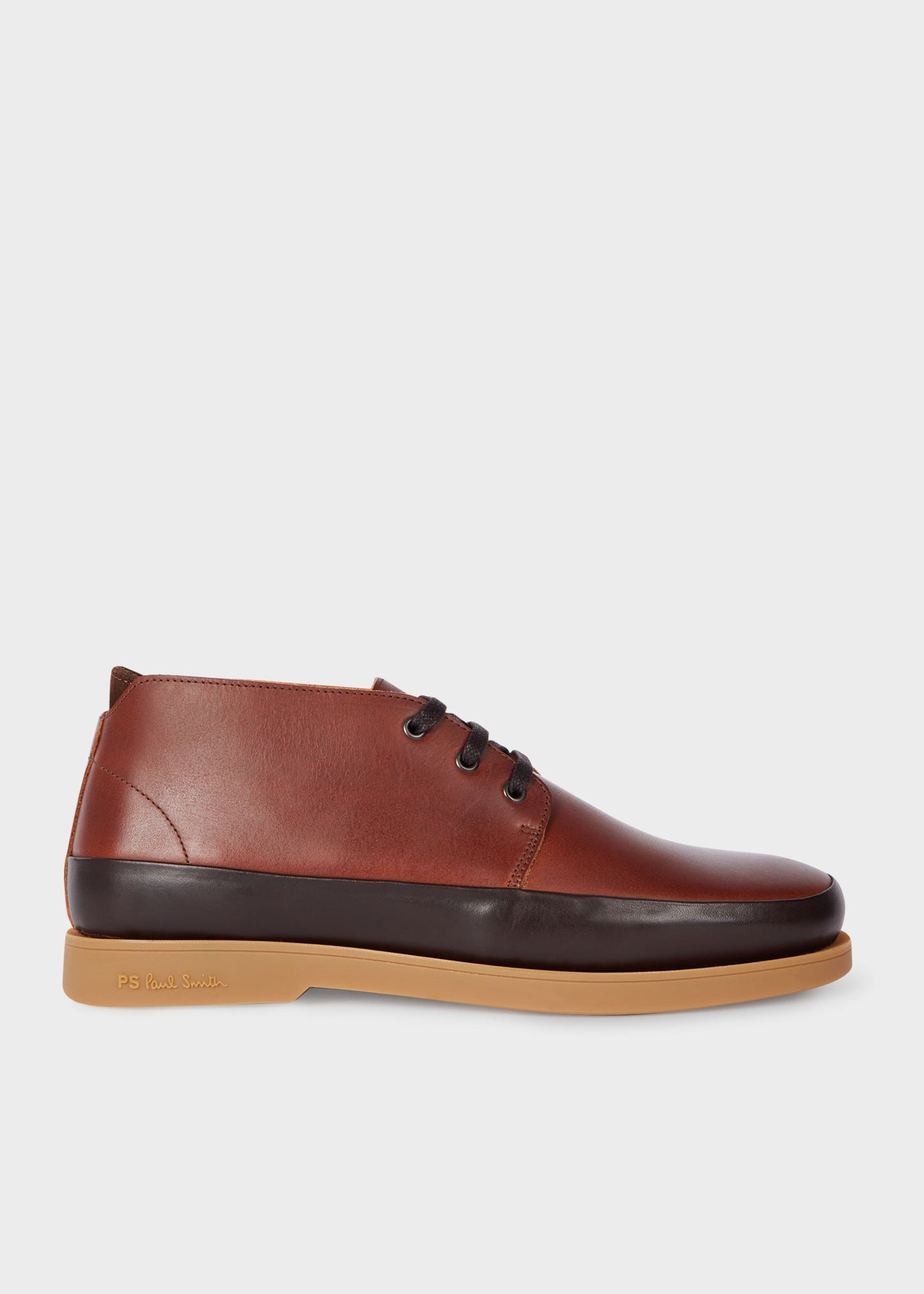 PAUL SMITH PS CRANE LEATHER CHUKKA BOOTS TWO TONE TAN BROWN UK 9 RRP £225 BNIB