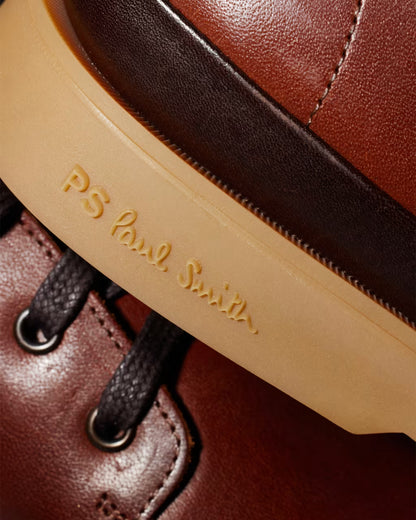 PAUL SMITH PS CRANE LEATHER CHUKKA BOOTS TWO TONE TAN BROWN UK 9 RRP £225 BNIB