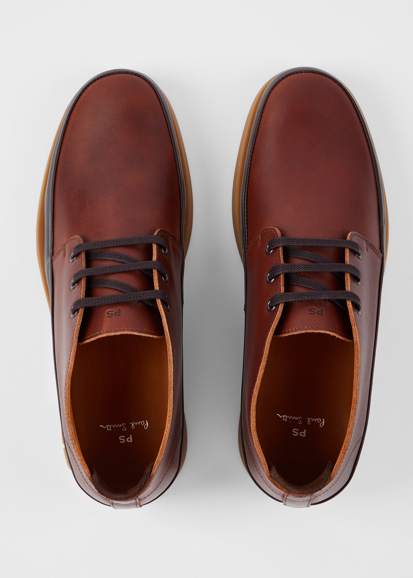 PAUL SMITH PS CRANE LEATHER CHUKKA BOOTS TWO TONE TAN BROWN UK 9 RRP £225 BNIB