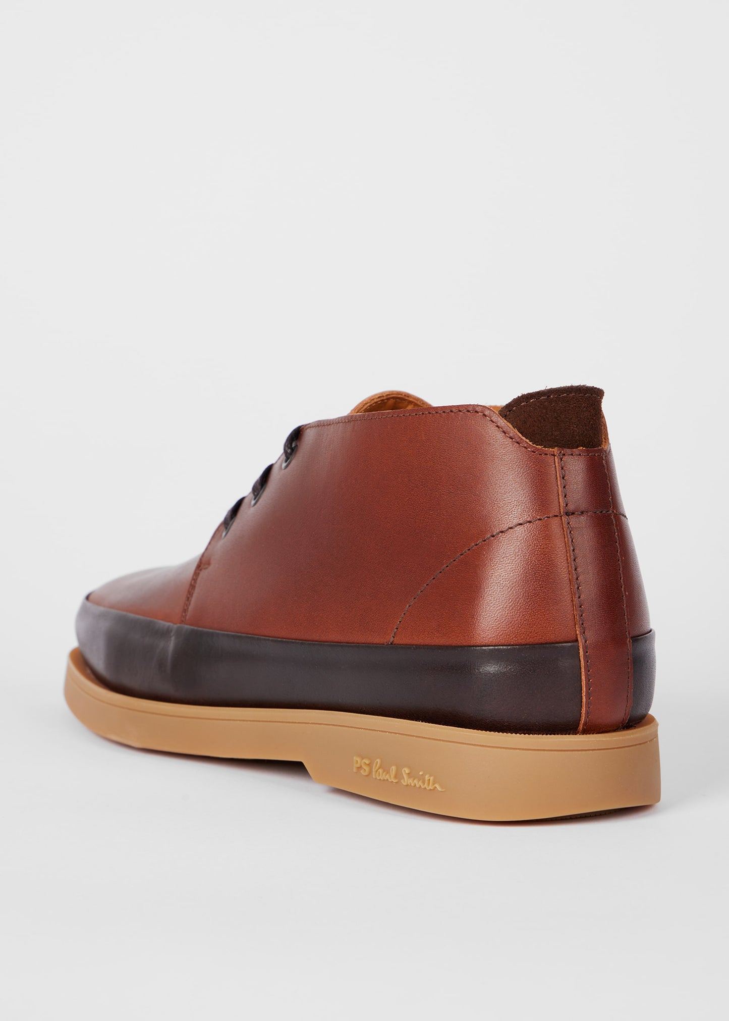 PAUL SMITH PS CRANE LEATHER CHUKKA BOOTS TWO TONE TAN BROWN UK 9 RRP £225 BNIB