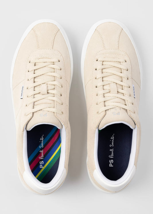 PAUL SMITH PS DILLON SUEDE LEATHER TRAINERS CREAM RRP £150 BNIB