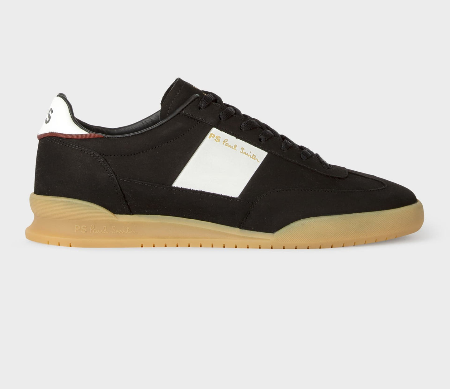 PAUL SMITH PS DOVER NUBUCK LEATHER TRAINERS BLACK & WHITE RRP £195 BNIB