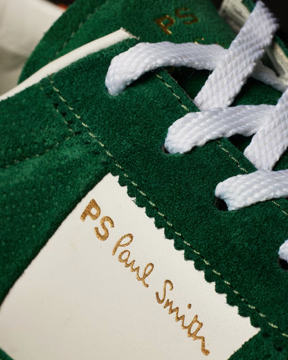 PAUL SMITH PS DOVER SUEDE LEATHER TRAINERS GREEN RRP £195 BNIB