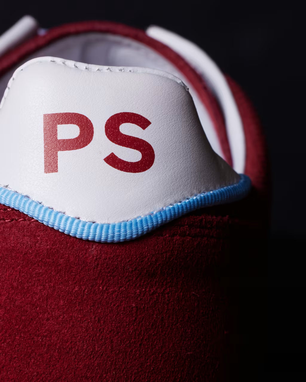 PAUL SMITH PS DOVER SUEDE LEATHER LOW TOP TRAINERS RED UK 10 RRP £195 BNIB