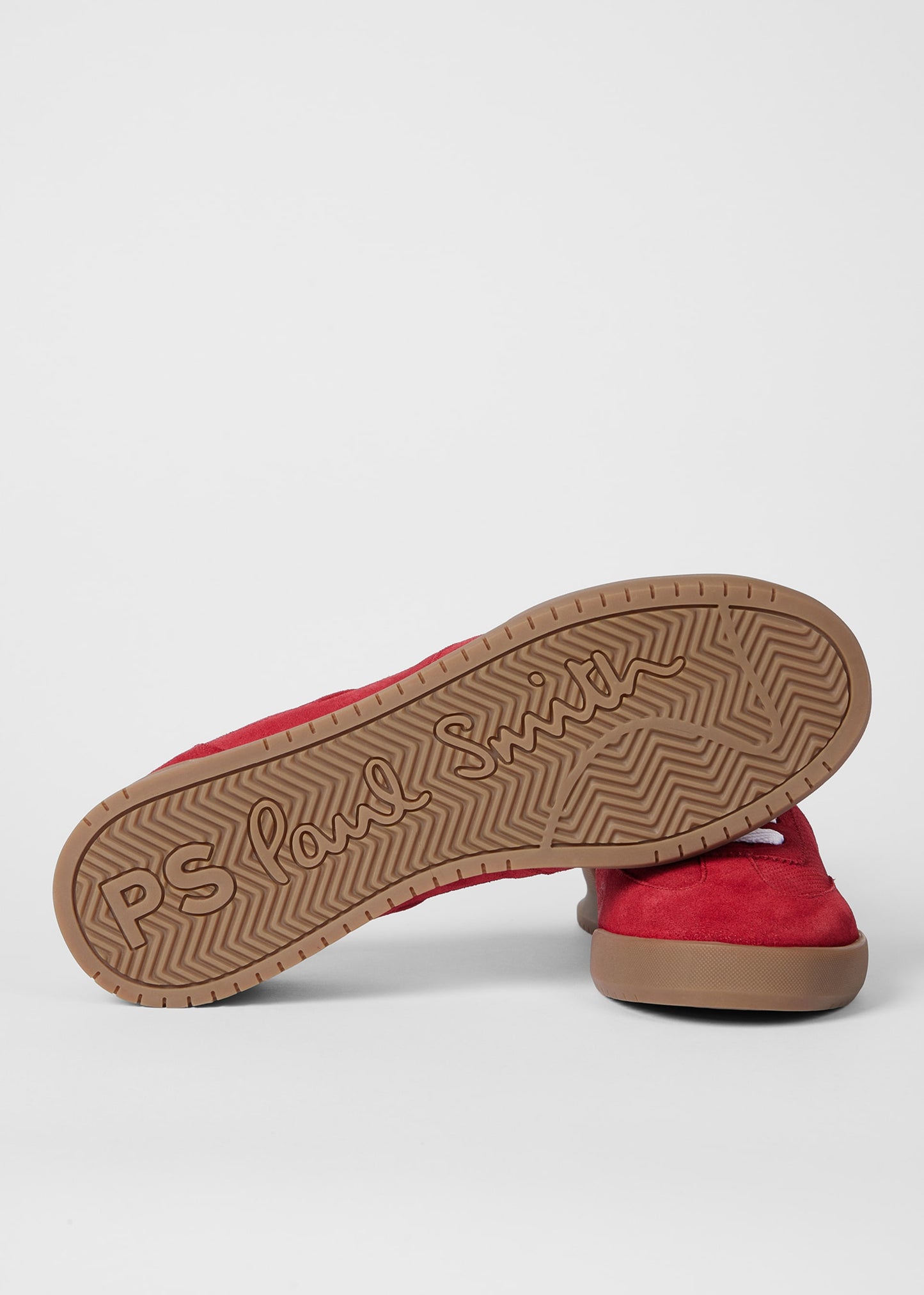 PAUL SMITH PS DOVER SUEDE LEATHER LOW TOP TRAINERS RED UK 10 RRP £195 BNIB