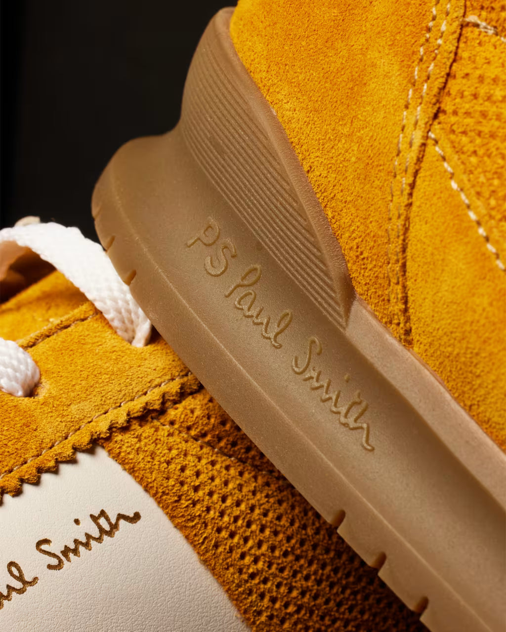 PAUL SMITH PS DOVER SUEDE LEATHER TRAINERS YELLOW OCHRE RRP £195 BNIB