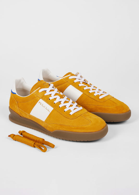 PAUL SMITH PS DOVER SUEDE LEATHER TRAINERS YELLOW OCHRE RRP £195 BNIB