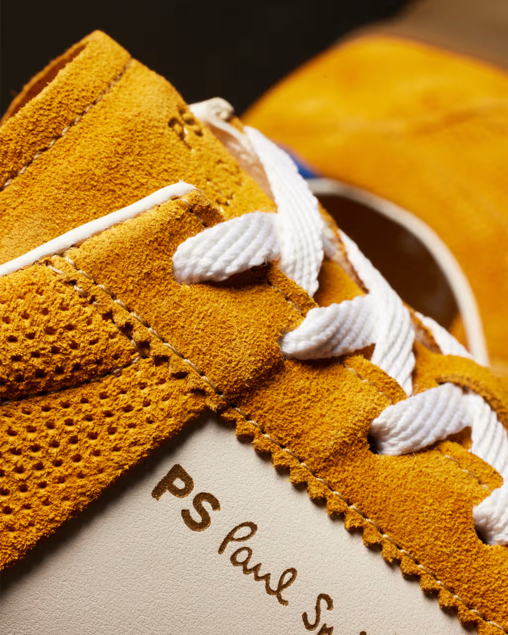 PAUL SMITH PS DOVER SUEDE LEATHER TRAINERS YELLOW OCHRE RRP £195 BNIB