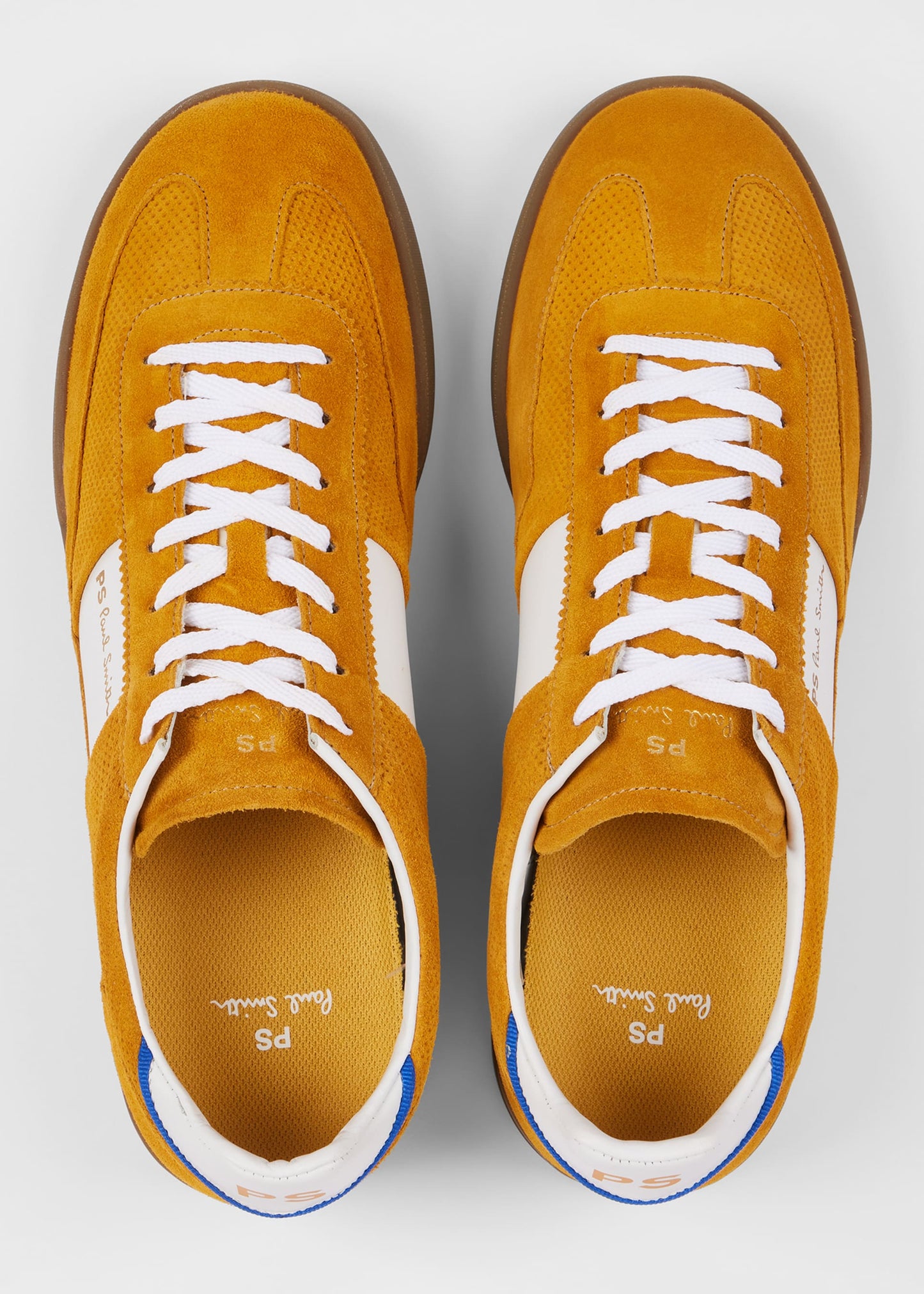 PAUL SMITH PS DOVER SUEDE LEATHER TRAINERS YELLOW OCHRE RRP £195 BNIB