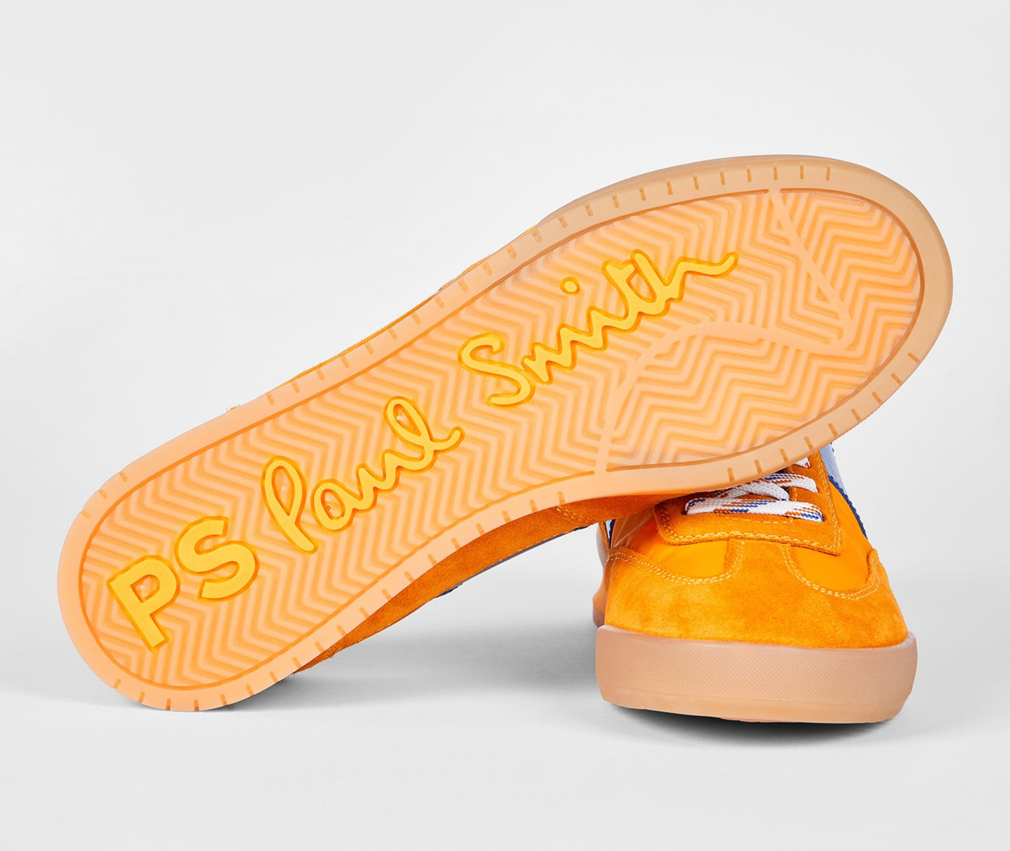 PAUL SMITH PS DOVER SUEDE/NYLON TRAINERS YELLOW OCHRE & BLUE RRP £195 BNIB