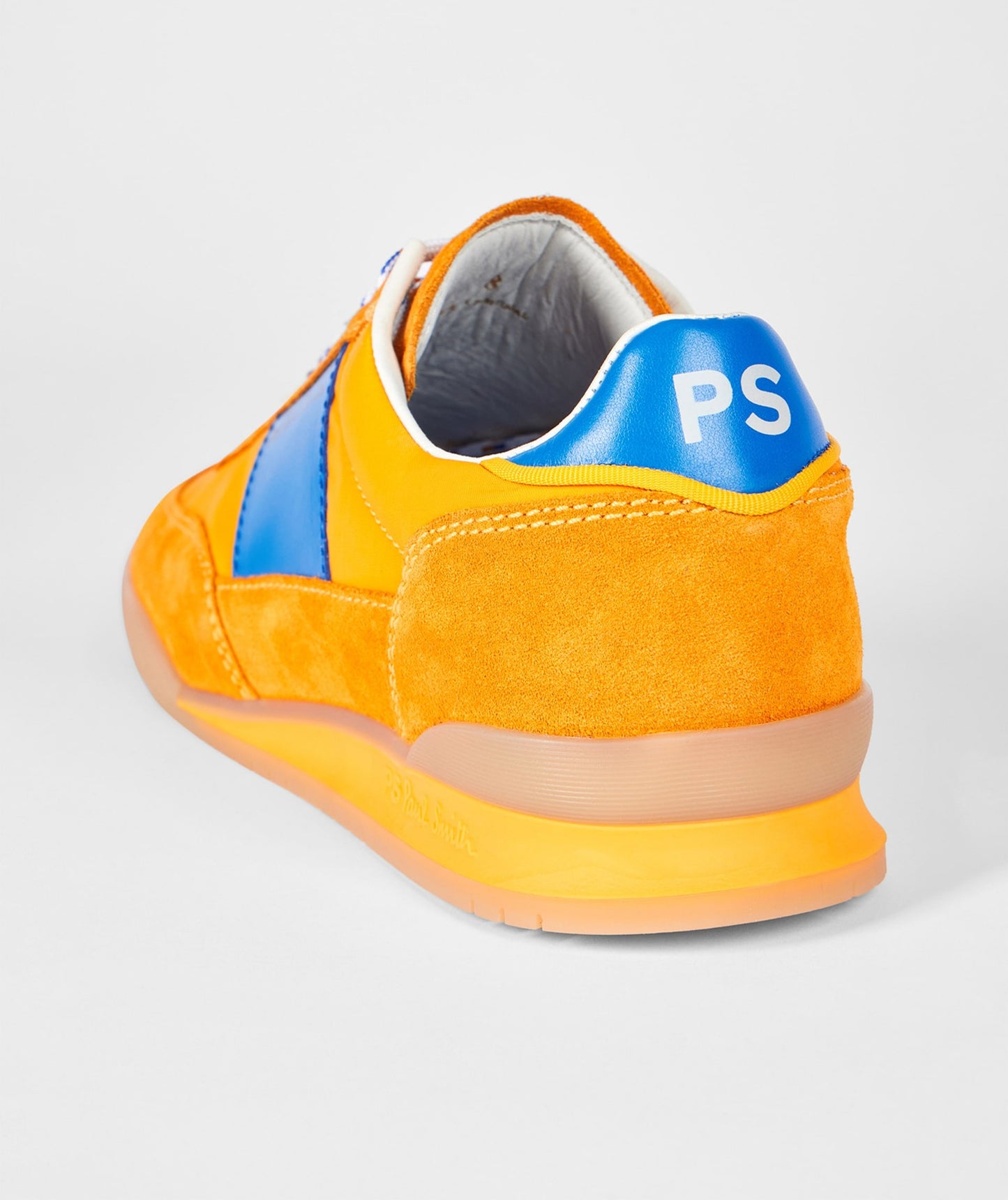 PAUL SMITH PS DOVER SUEDE/NYLON TRAINERS YELLOW OCHRE & BLUE RRP £195 BNIB