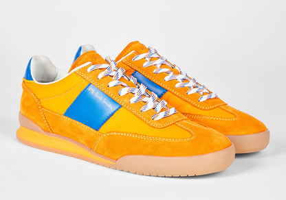 PAUL SMITH PS DOVER SUEDE/NYLON TRAINERS YELLOW OCHRE & BLUE RRP £195 BNIB