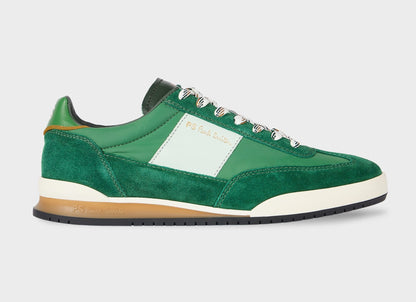 PAUL SMITH PS DOVER SUEDE & NYLON TRAINERS GREEN & WHITE UK 9 RRP £195 BNIB