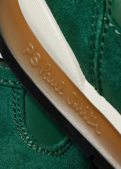 PAUL SMITH PS DOVER SUEDE & NYLON TRAINERS GREEN & WHITE UK 9 RRP £195 BNIB