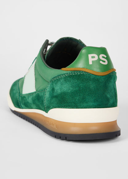 PAUL SMITH PS DOVER SUEDE & NYLON TRAINERS GREEN & WHITE UK 9 RRP £195 BNIB
