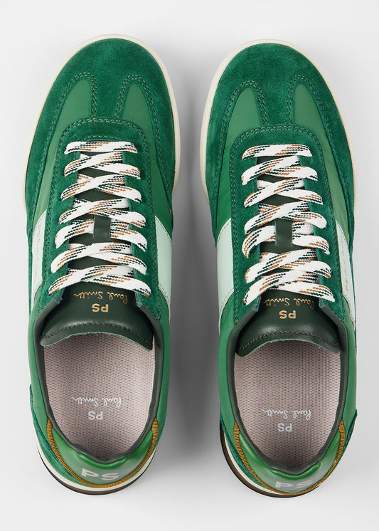 PAUL SMITH PS DOVER SUEDE & NYLON TRAINERS GREEN & WHITE UK 9 RRP £195 BNIB